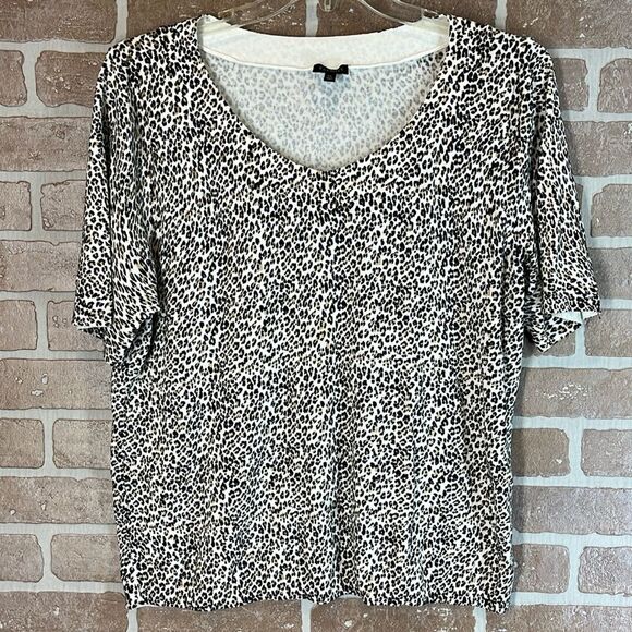 Talbots Top Leopard Animal Print size XL - Picture 1 of 9
